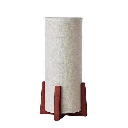 KUNJOULAM Modern Small Table Lamps, Nightstand Lamp with Linen Fabric