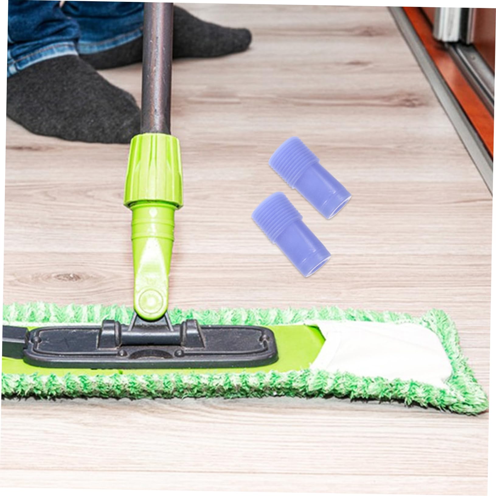 2 Pièces Adaptateurs Embouts Filetés 22Mm Pour Manche À Balai Rallonge De Poteau Compatible Balai Vadrouille Brosse Usage Domestique