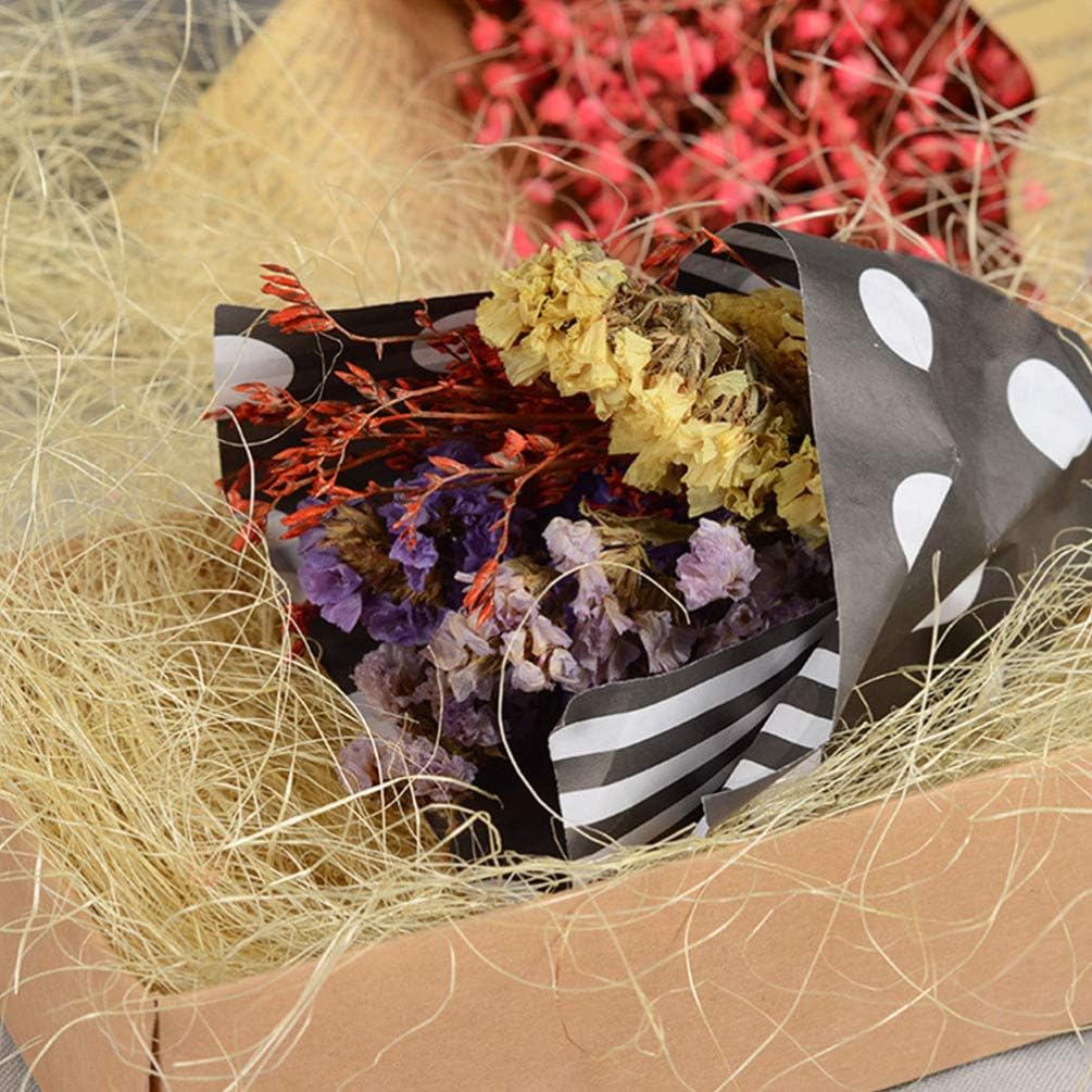POPETPOP Flexible Jute Box Filling Material for Wedding Decor Accessories Natural Raffia Grass Stuffing for Craft Boxes Presentation and Event Decoration Per Pack