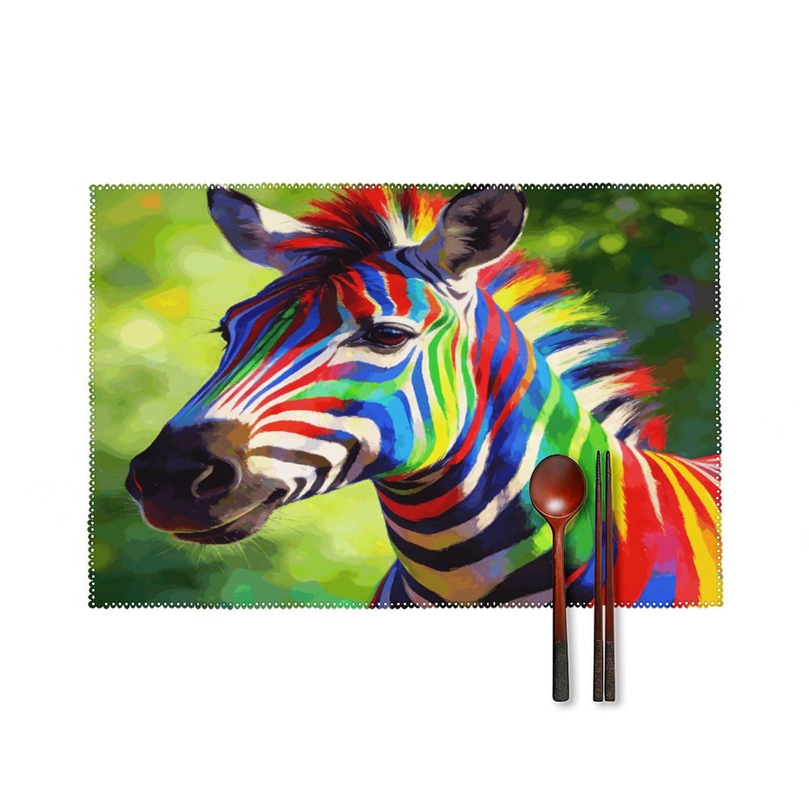 Khauerbc Style Dreams In The Forest Placemats Set Of 6,Decorating The Dining Table，Canvas Washable Table Mats，Wipe Clean Anti Slip Dining Table Place Mats For Party Kitchen Dining Decoration