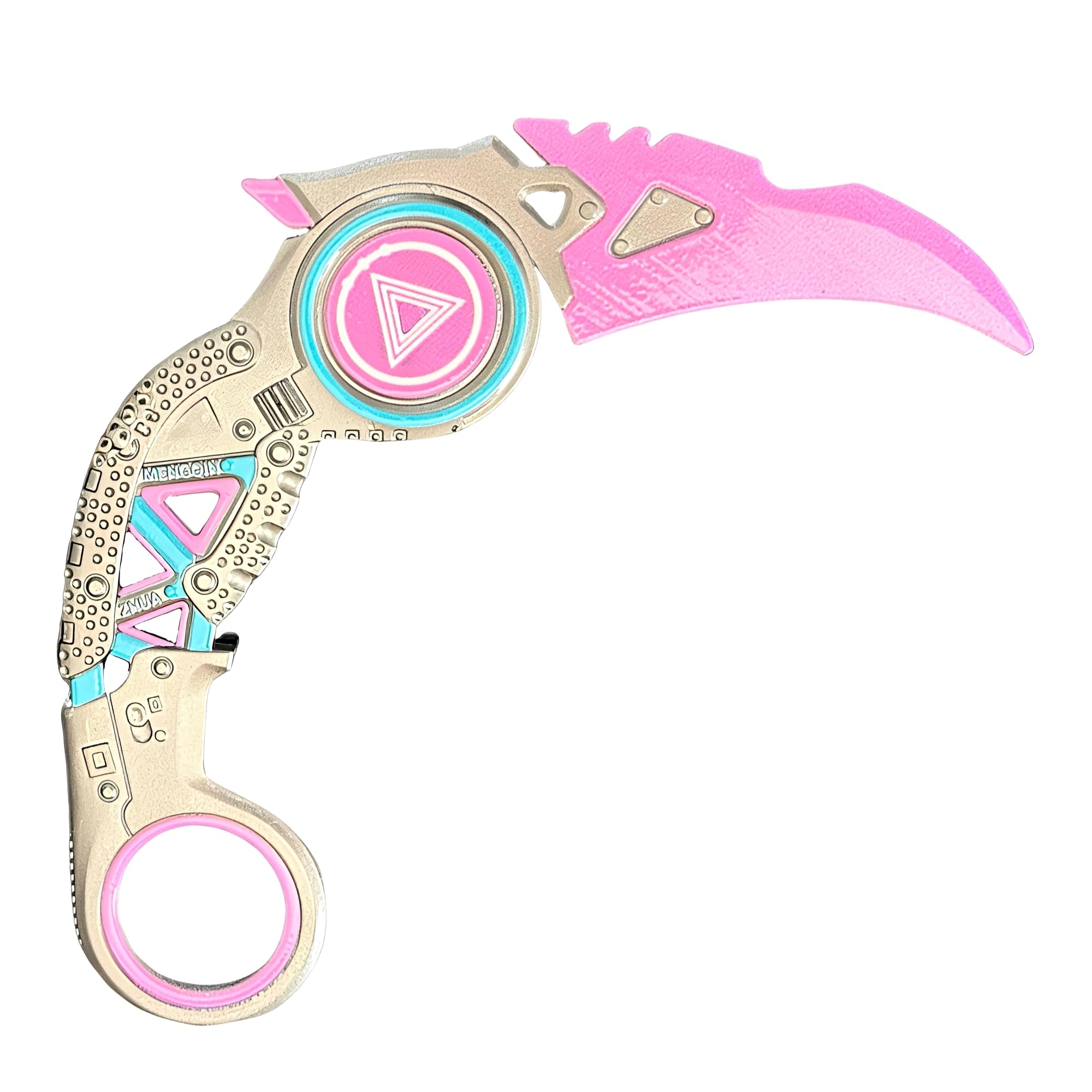 Jhrfu Pink Apex Raptor's Claw Model,Length 15Cm/5.9Inch,All-Metal Material,With Rotating Bearing,Free Display Stand,