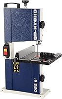 QD-KYOHO Portable 9-Inch Band Saw for Woodworking - 1/3 HP 2.5A Motor, 770 FPM, Tilting Aluminum Table, Steel Benchtop Bandsaw