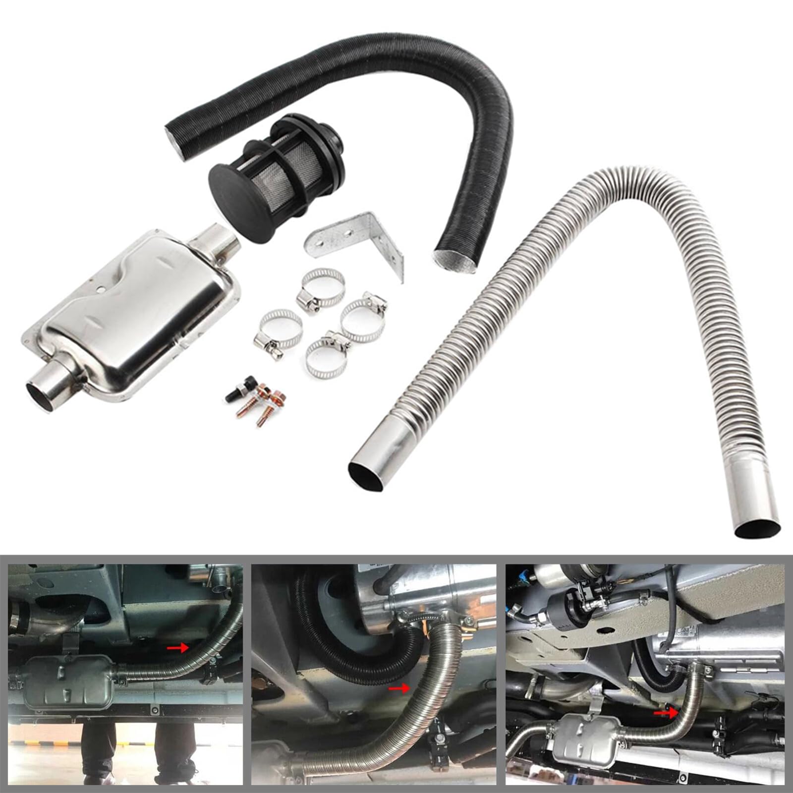 Ferroz Endschalldämpfer Für Opel Vectra C 1.6i 1.8i - Hochwertiger Auspuff-Endtopf Mit Montageset