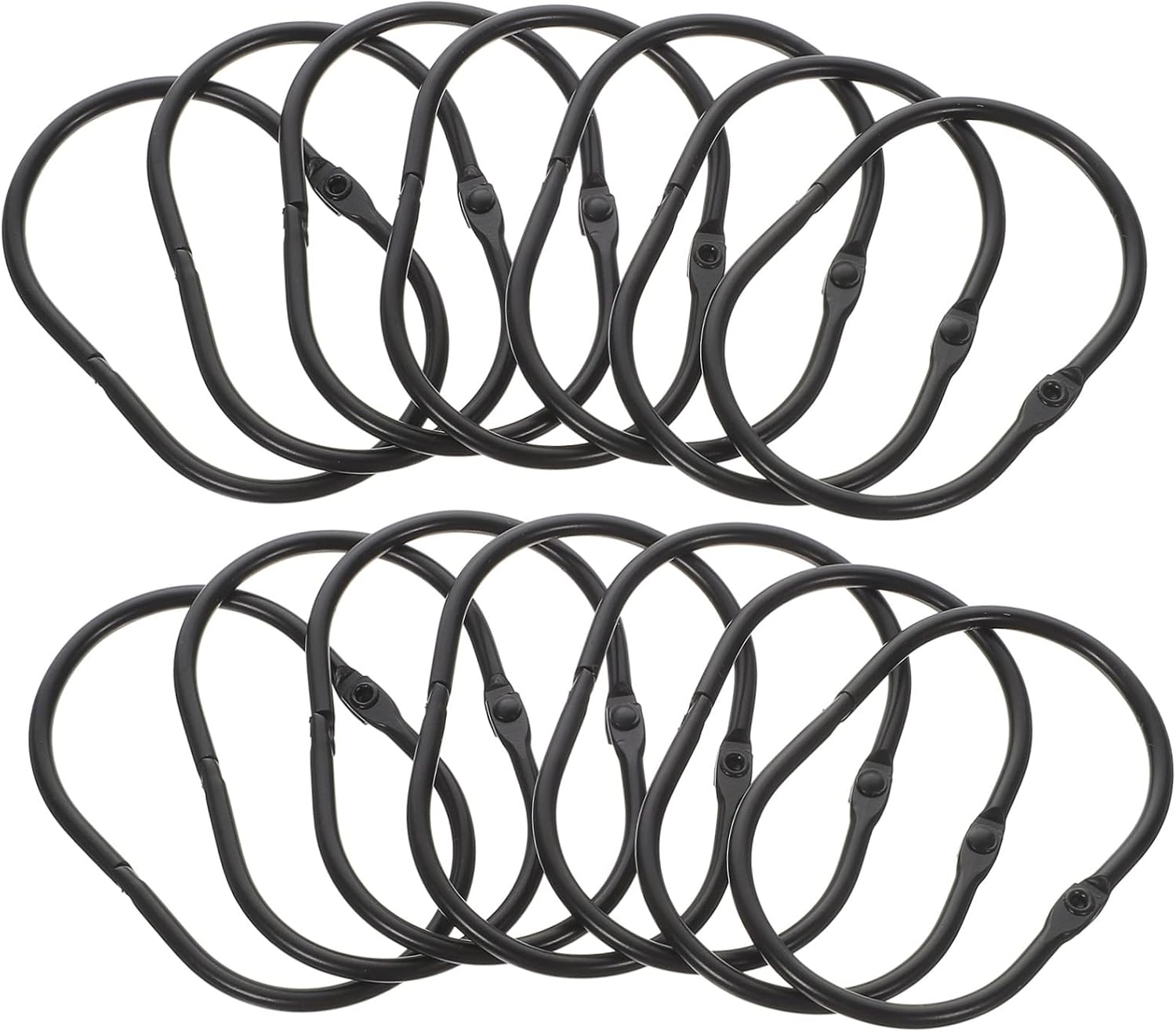 30pcs Boho Shower Curtain Hooks Shower Curtain Hooks Snap Closure Rings