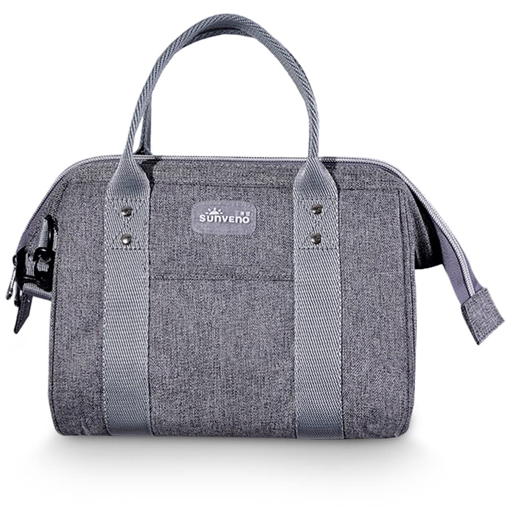 Sunveno Mini Grab and Go Diaper Bag For Newborn, Kids, Toddler, Baby for Home or for Travel, Soft Pronto Bag, Small Nappy Changing Kit Pouch, Maternity Bag, Women’s Cosmetic Bag, Day Care Bag -Grey