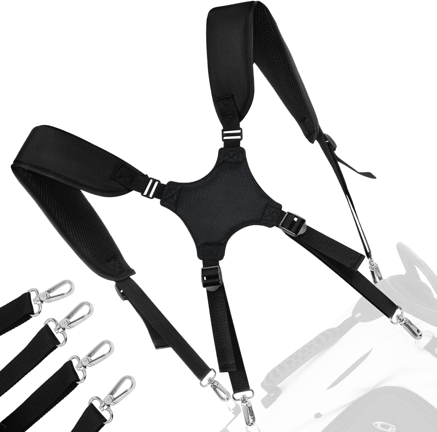 Golf Bag Straps Replacement Golf Adjustable Waterproof Golf Bag Backpack Straps Double Shoulder Golf Bag Carry Strap