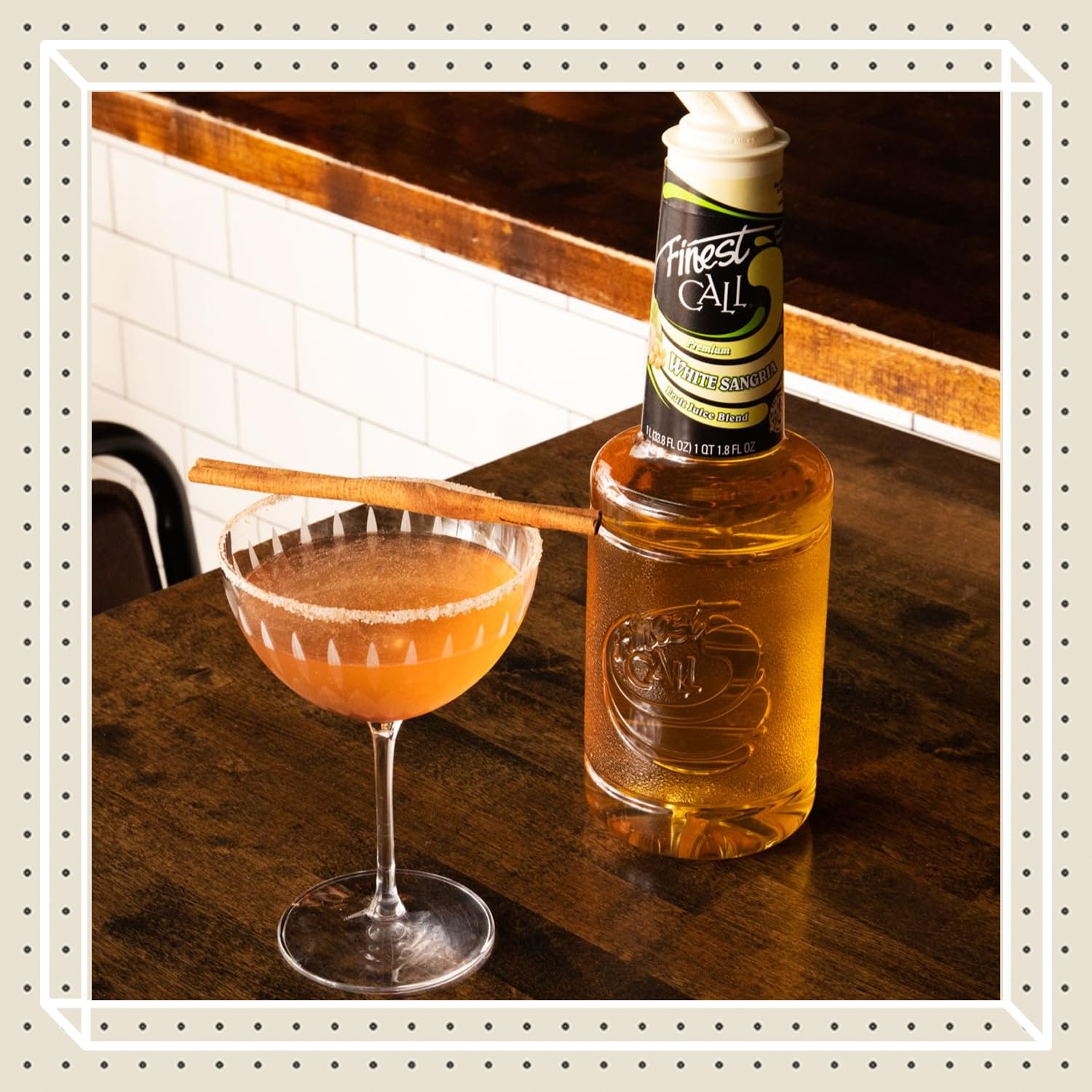 Finest Call Premium White Sangria Drink Mix, 1 Liter Bottle (33.8 Fl Oz), Pack of 3