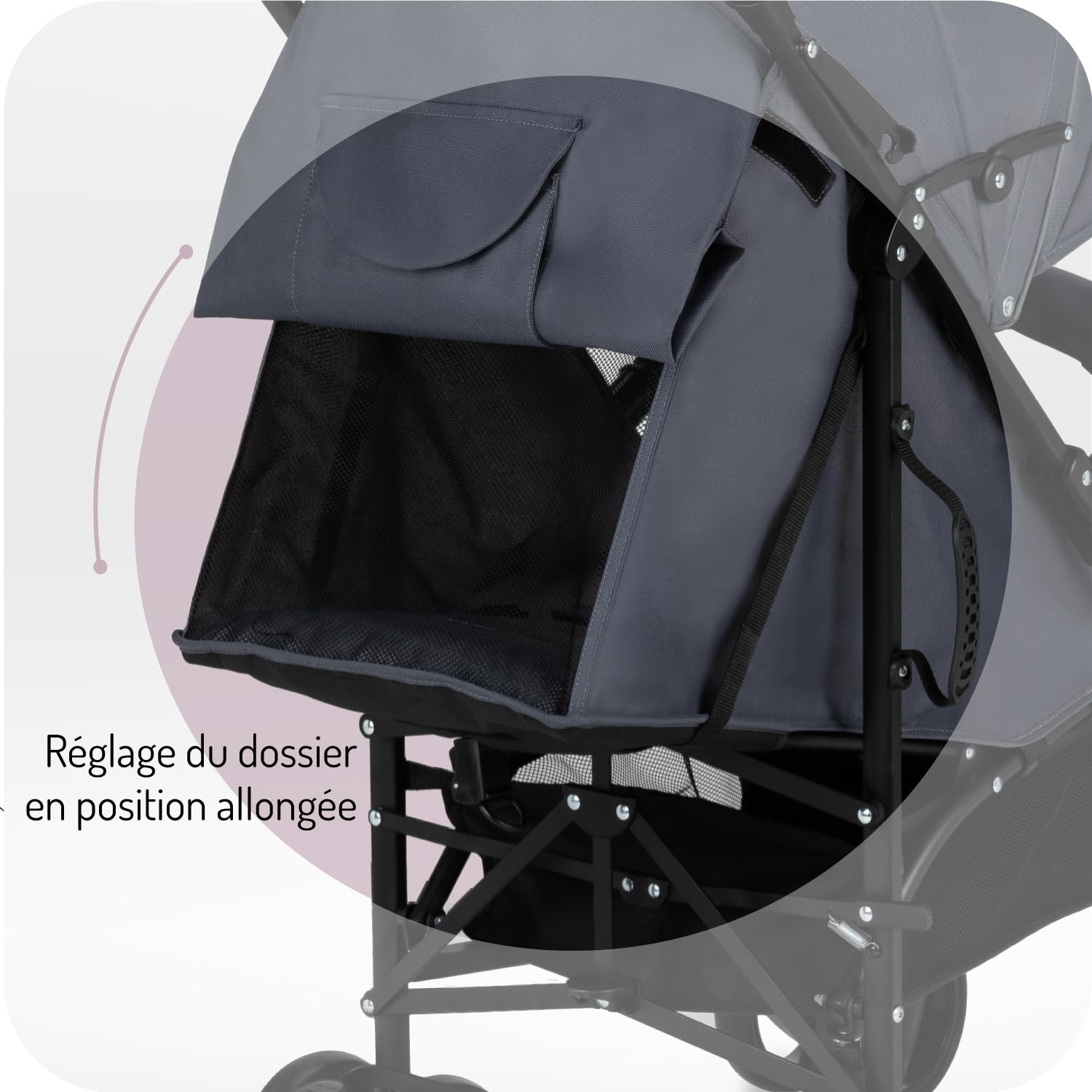 MoMi AKIRA poussette pour enfants à partir de 6 mois (jusqu’à 15 kg), harnais de sécurité 5 points réglable, sac, panier de courses, habillage pluie et moustiquaire.
