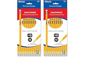 BAZIC Pre-Sharpened No. 2 Pencils 24 Yellow Pencils