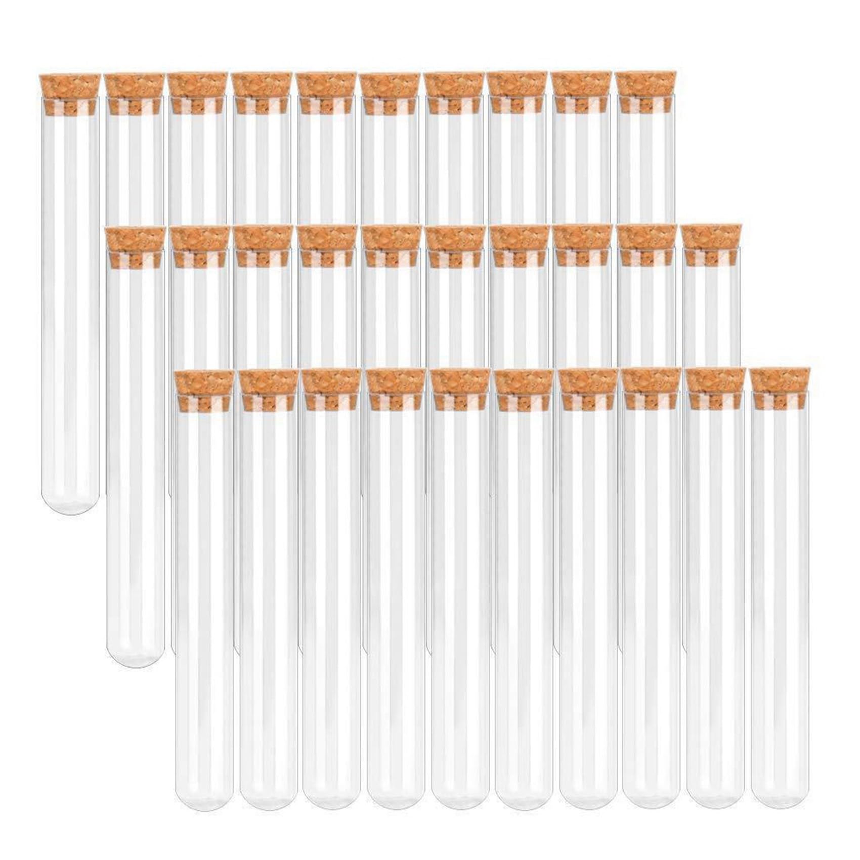Provette da 60 Pezzi, Provette con Tappi di Sughero Provette in Vetro Provetta da 20 X 150 mm per Fiori