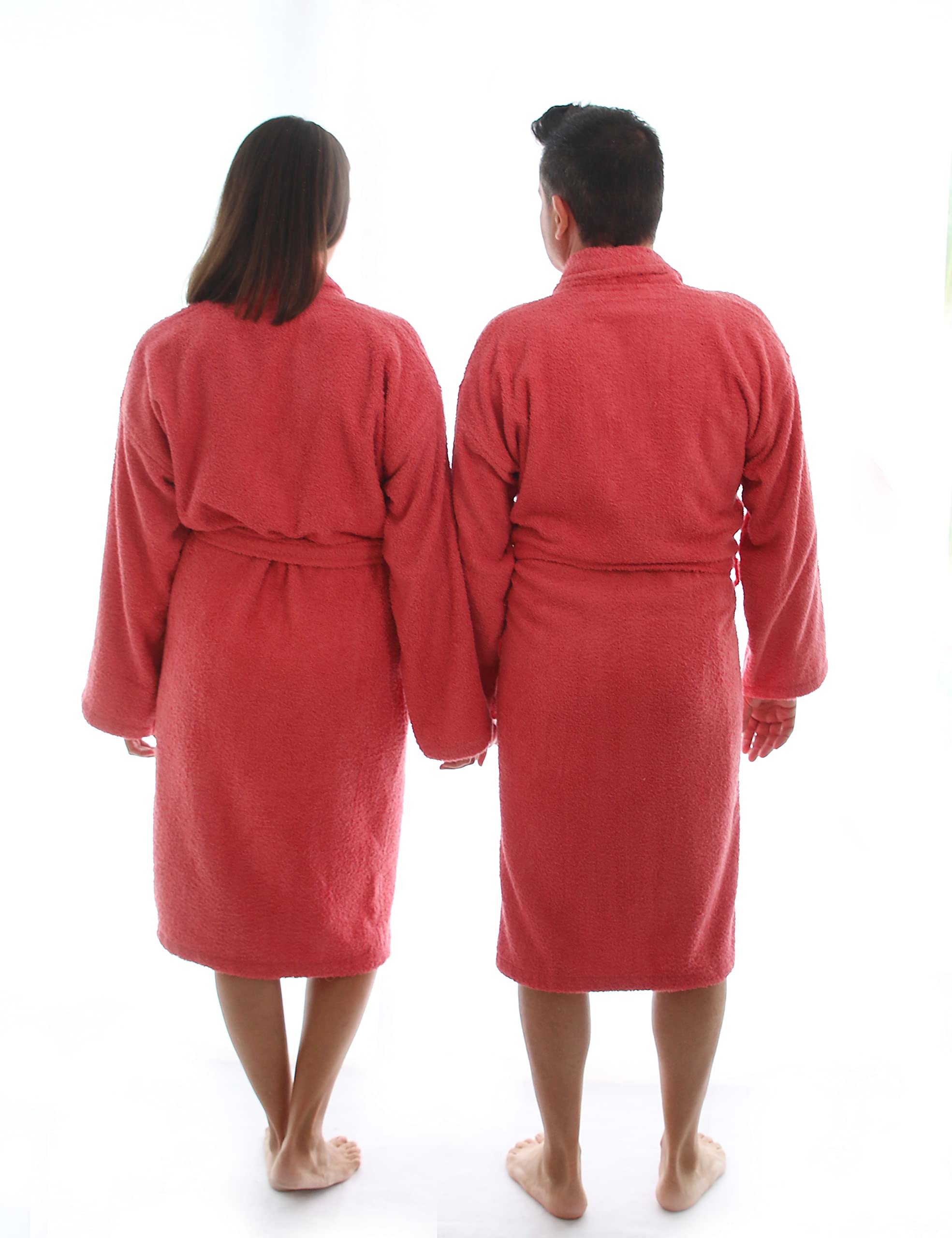 LEBENGOOD - Accappatoio unisex da donna e uomo, 100% cotone spugna americana 400 g, con cintura, tasche, perfetto per la doccia, come vestaglia morbida o come asciugamano