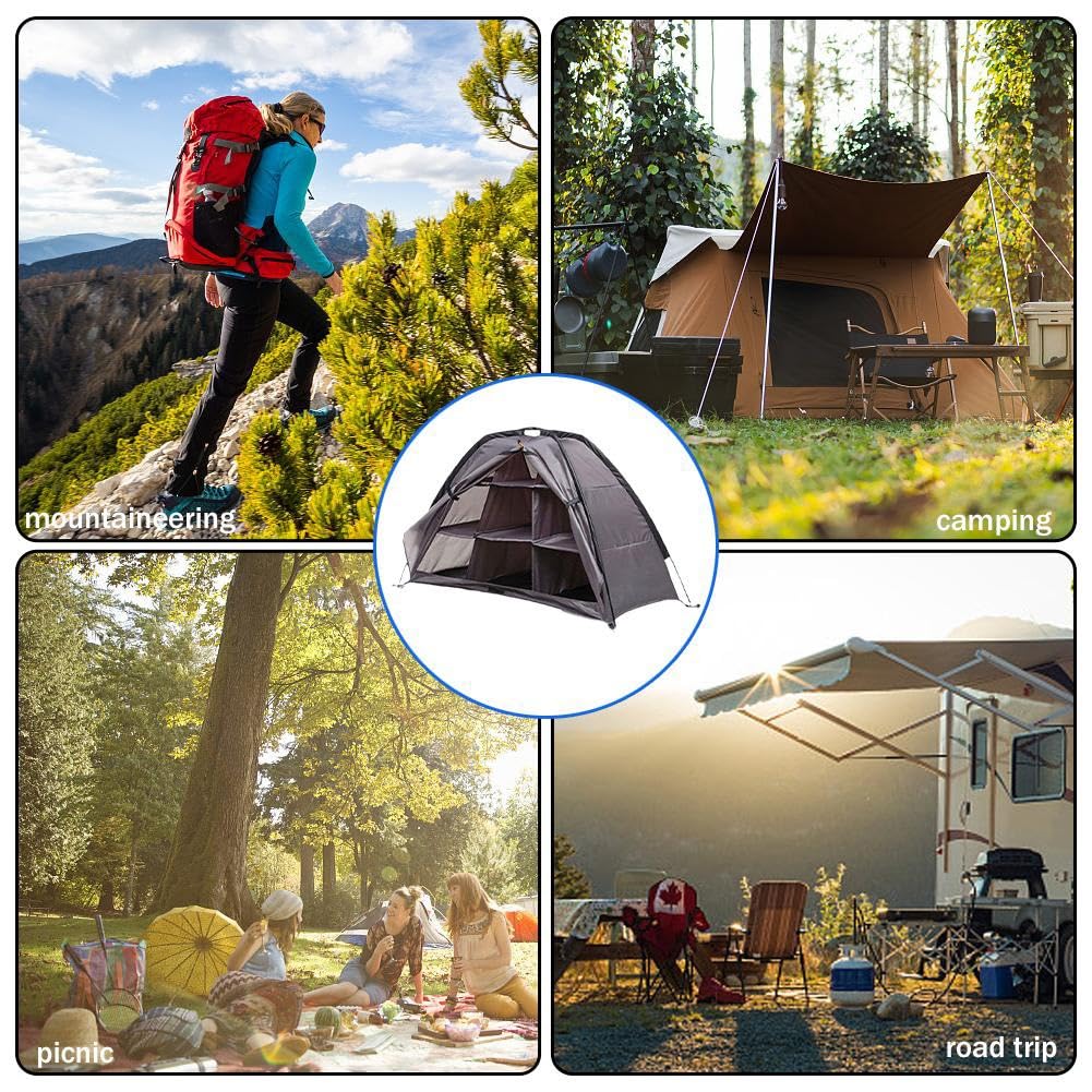 Scarpiera da campeggio pieghevole impermeabile 9 griglie portatile
