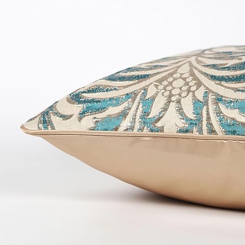 Miniatura 5 de Lently Funda de cojín cuadrada de alta precisión jacquard moderna para sofá, decoración del hogar, 18 x 18 pulgadas (bohemia)