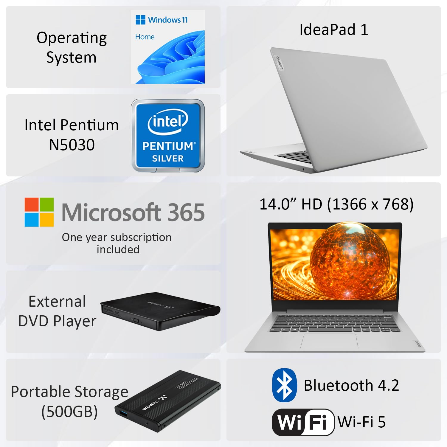 Amazon.com: Lenovo IdeaPad 1 Laptop, Intel Pentium N5030 Processor