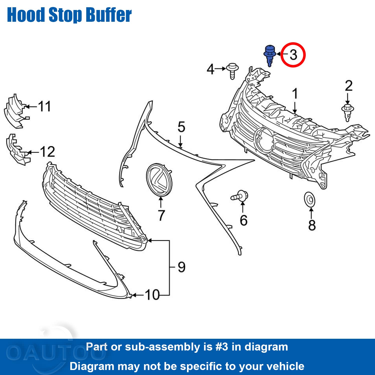 Amazon.com: OAUTOO 10pcs Hood Stop Buffer Push-Type Retainer Clip