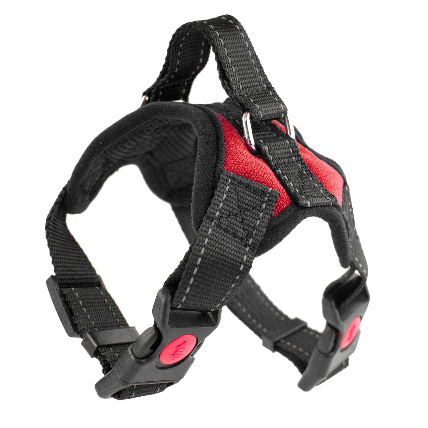 KCT No Pull Dog Harness Extra Small Red - Soft Padded Adjustable Vest Easy Control