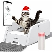Self Cleaning Litter Box, Upgraded Automatic Cat Litter Box Self Cleaning with APP Control, Large Open Design for Single/Multiple Cats, Anti Pinch and Odorless