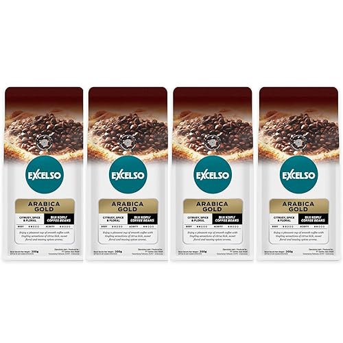 Excelso Oro arábica, granos de café, 7.05 oz (paquete de 4)
