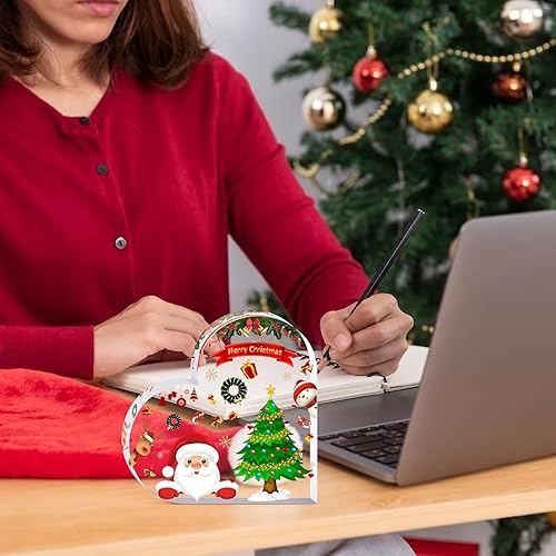 Miniatura 5 de Decoraciones de Navidad para interiores, decoración navideña para mesa, escritorio de oficina, manto, estante, regalos acrílicos en forma de corazón