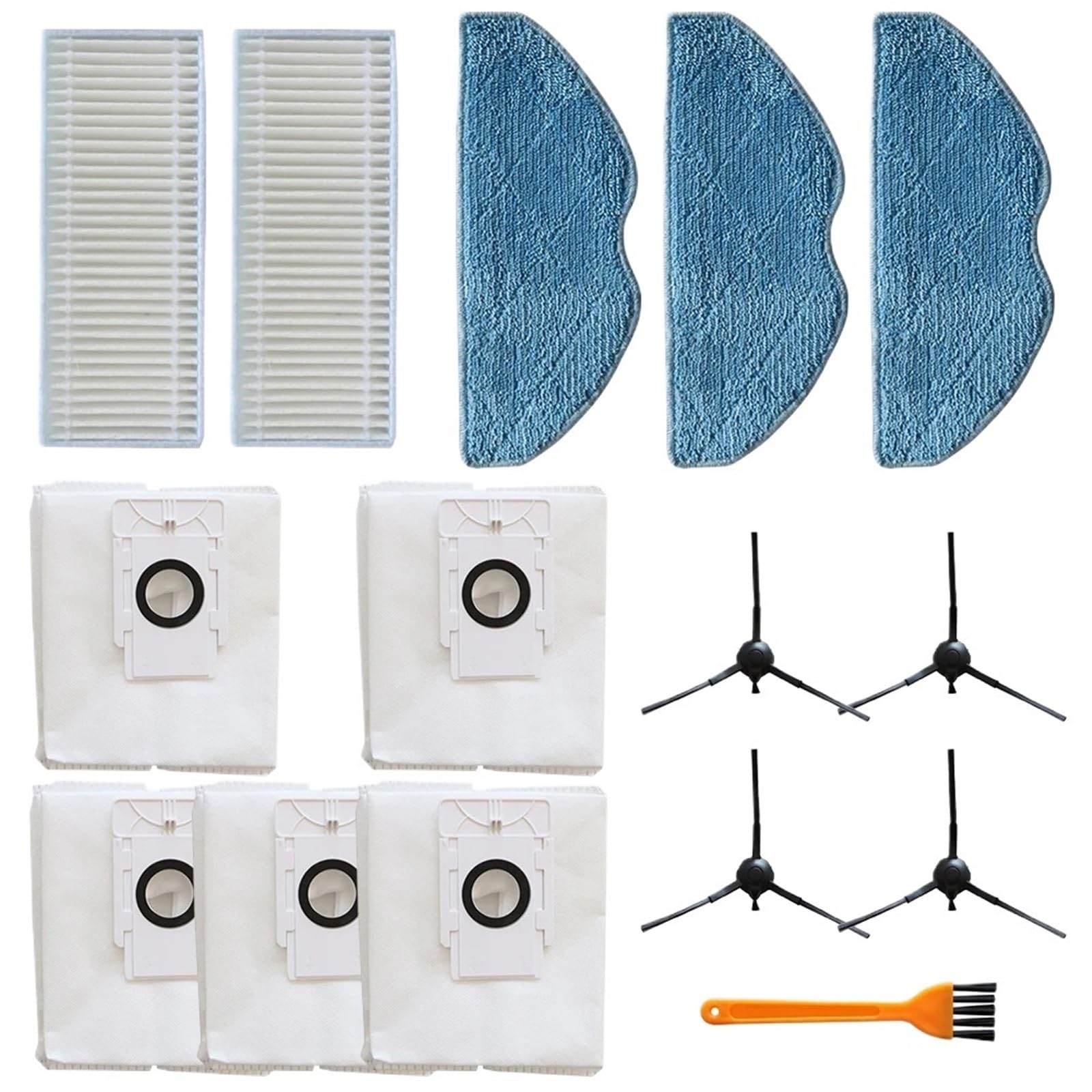 Jinwpxsr A Filter Mop Cloth Dust Bag Side Brush Compatible For Ezviz Re4 Plus / Re5 Plus Ccessories Vacuum Cleaner Side Bags(A)