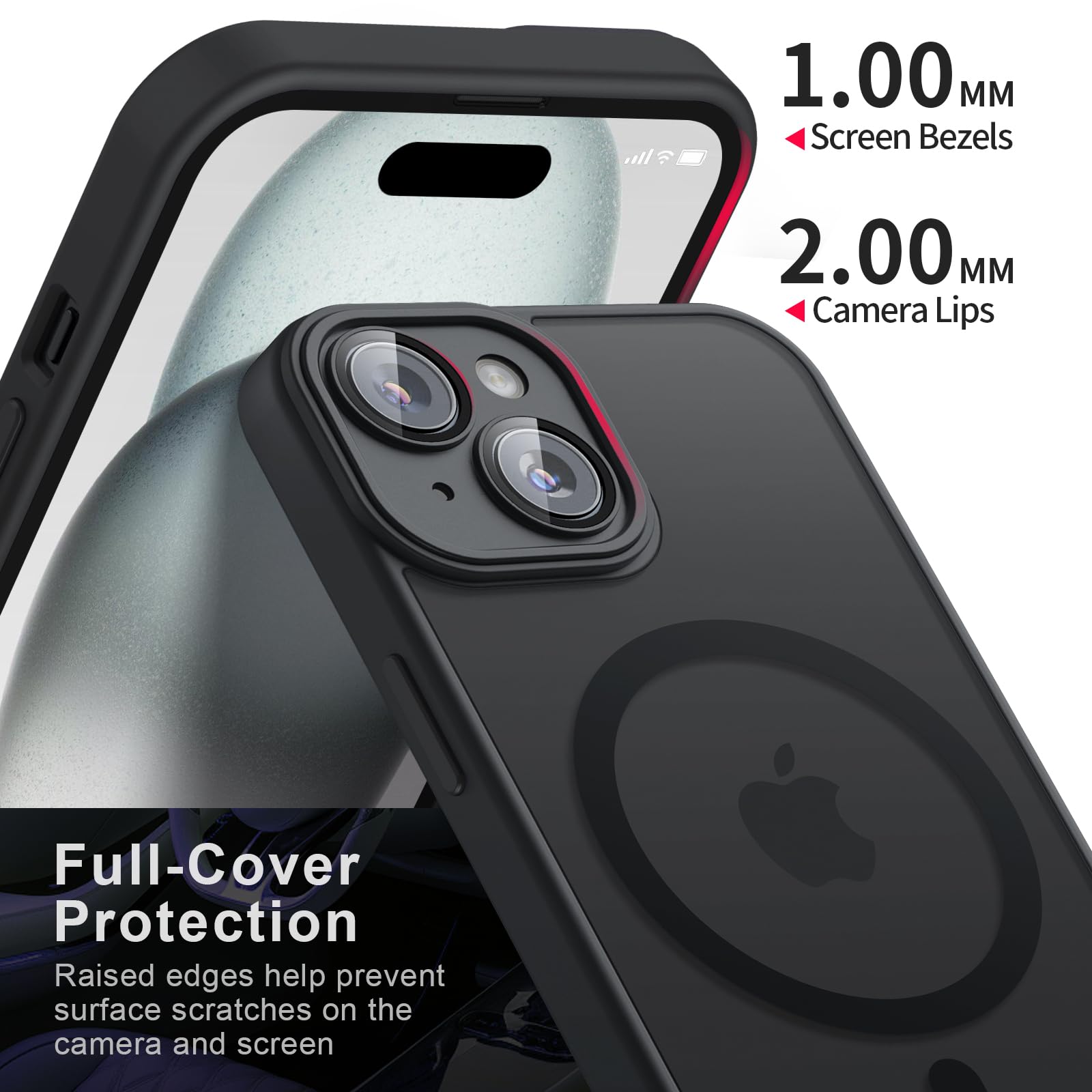 Coque IPhone 15 Magnétique MagSafe - Translucide Mate, Protection Renforcée | Cadre TPU, Aimants Intégrés