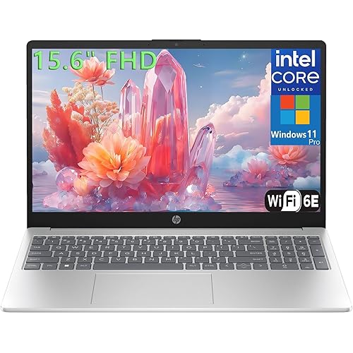 HP 15.6" Laptop Computer for College Student Home Study & Business, 32GB DDR4 RAM, 1TB PCIe SSD, Intel Processor (Beat i3-1115G4), FHD, WiFi 6E, BT 5.3, Type-C, HDMI, Webcam, Silver, Windows 11 Pro