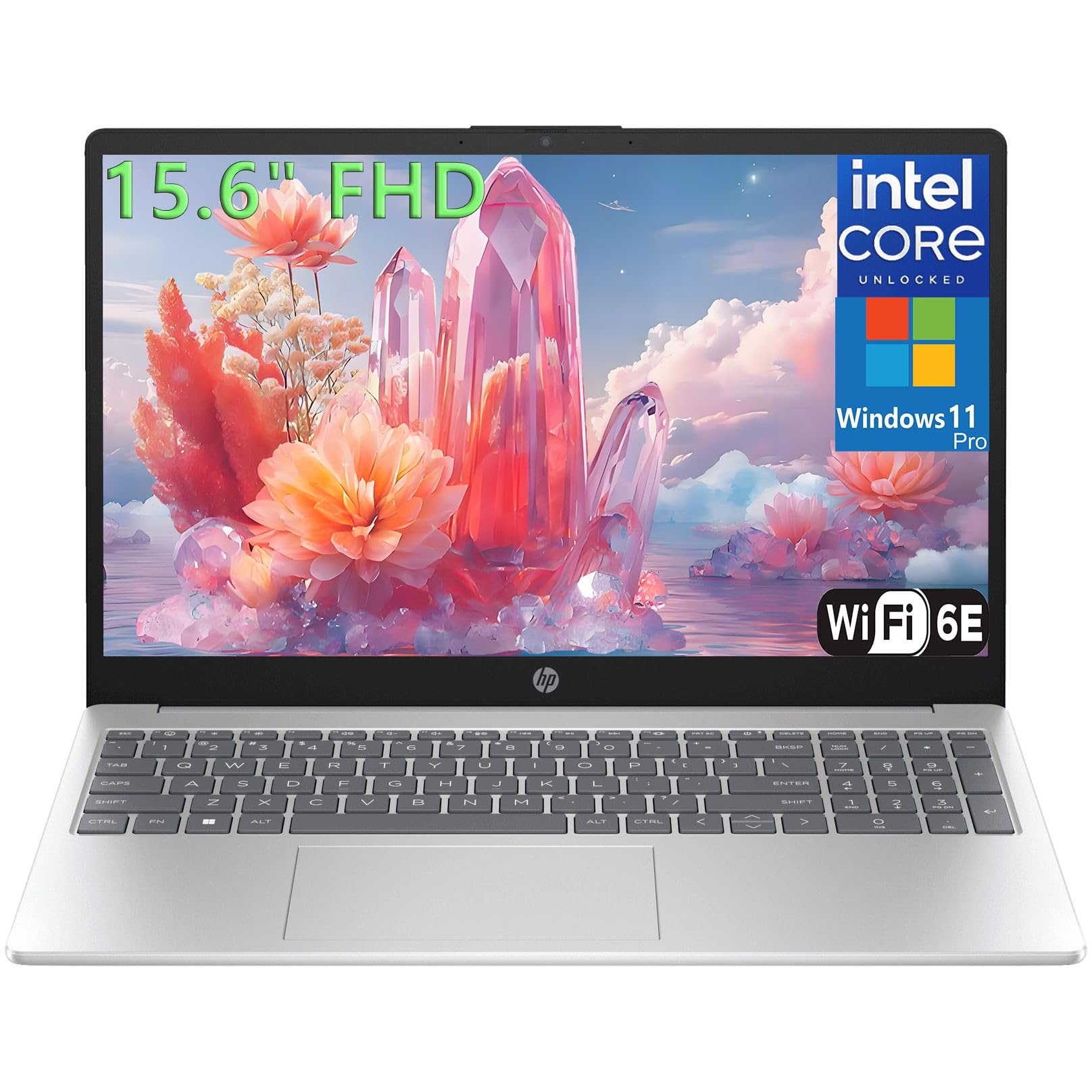 HP 15.6" Laptop Computer for College Student Home Study & Business, 32GB DDR4 RAM, 1TB PCIe SSD, Intel Processor (Beat i3-1115G4), FHD, WiFi 6E, BT 5.3, Type-C, HDMI, Webcam, Silver, Windows 11 Pro