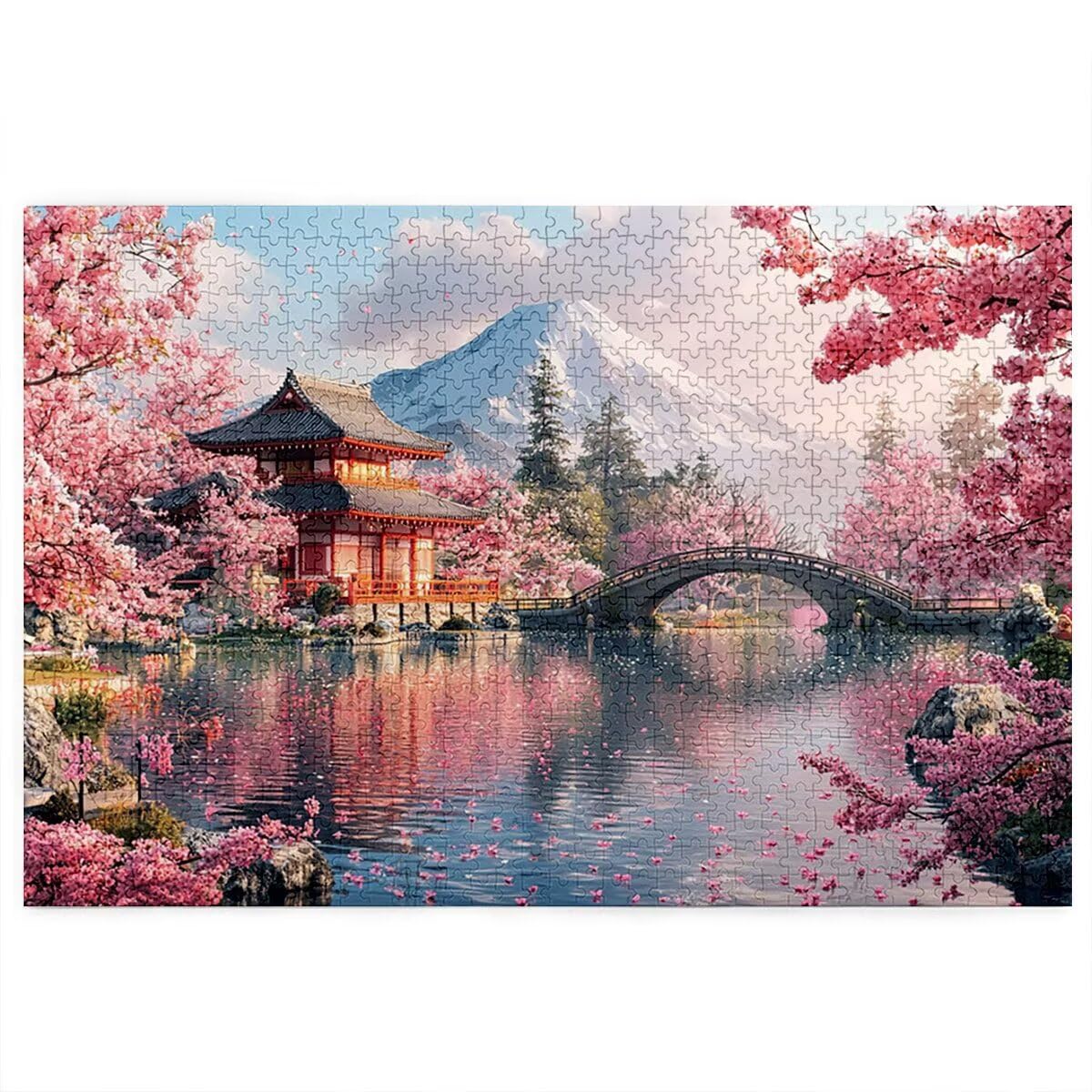 Puzzle 3000 elementów Japonia, puzzle 3000 elementów drewnianych dla dorosłych, gra edukacyjna dla dorosłych, grube i wytrzymałe drewno, puzzle do dekoracji ścian, Mount Fuji) H-70