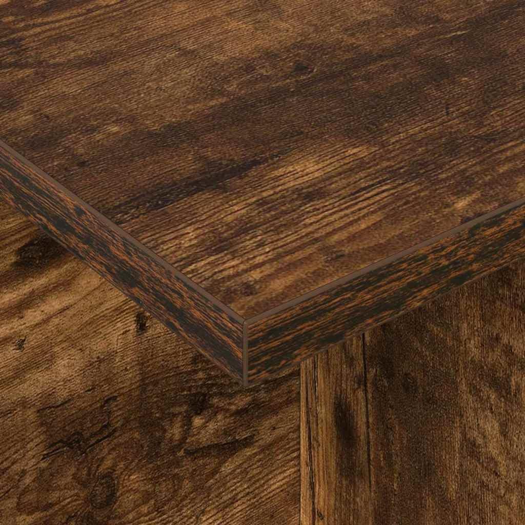 Tavola per TV in rovere affumicato, bassa, 102 x 35 x 45 cm, in legno, design moderno, spazio per soggiorno e camera da letto