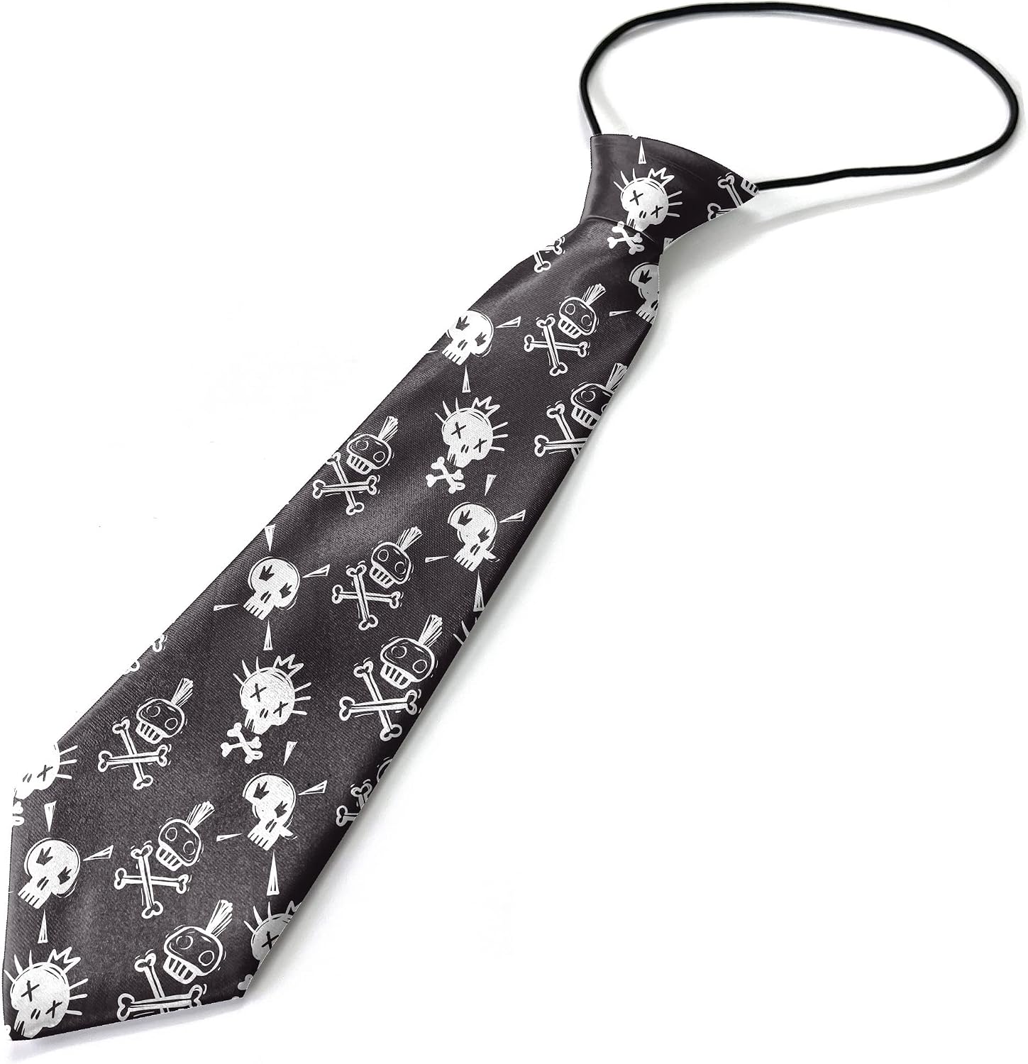 Toddler Size (Rock Roll Funny) Pre-Tied Adjustable Novelty Necktie, Fashion Conversational Neck Strap Ties for Boys and Children, for Wedding Parties Events
