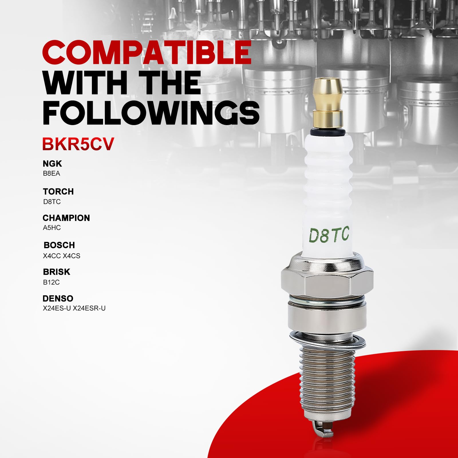 Amazon.com: D8TC Spark Plug Replace NGK 2120 D8EA DPR8EA-9, D7REC2