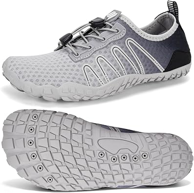 Hike Barefoot Water Shoes for Women Men Footwear, Quick Dry Wide Toe Box Pro Beach Swim Athletic Sports Shoes, Non-Slip Lightweight Aqua Shoe for Pool Hiking Walking Kayaking Diving Surfing