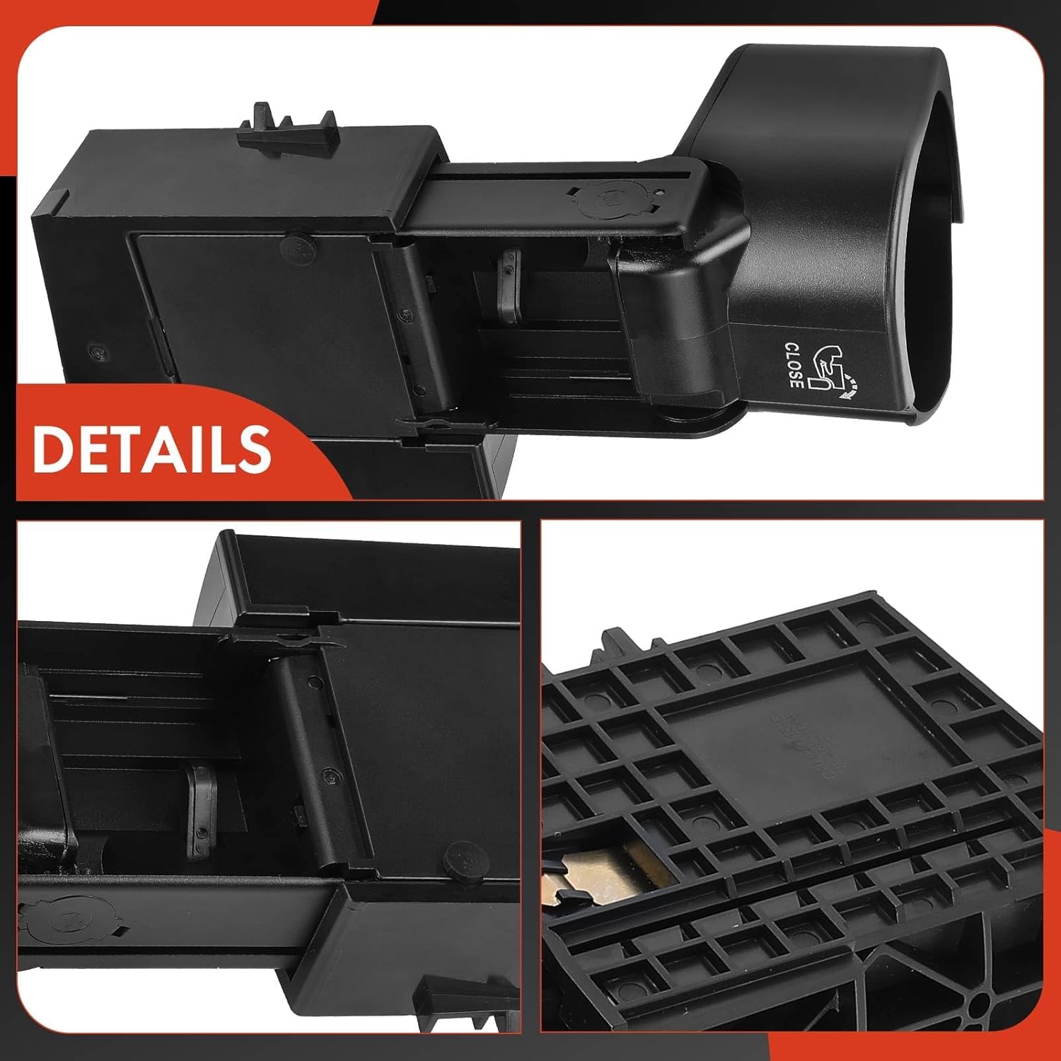 A-Premium Cup Holder Compatible with Mercedes-Benz C230 2002-2004, C240 2001-2004, C320 2001-2004, Center Console, Black, Replace# A2036800879, 2036800879