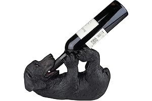 Black Lab Decor Tabletop Centerpiece Wine Decor