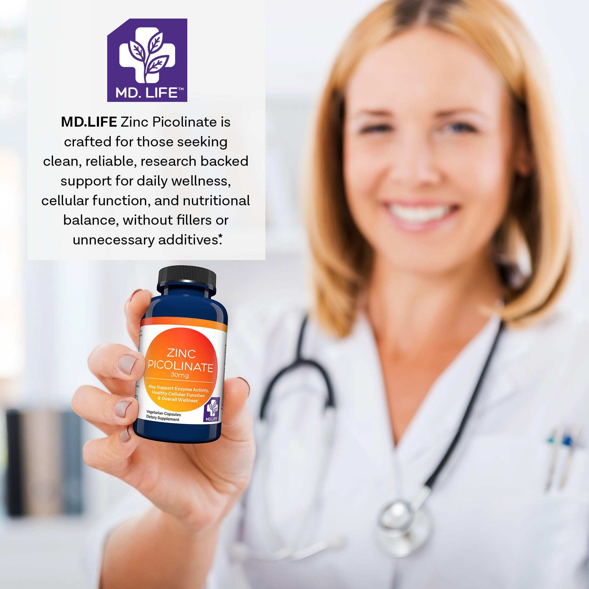MD. Life Zinc Picolinate 30 mg, High Absorption Chelated, 90 Capsules — Amazon image 8
