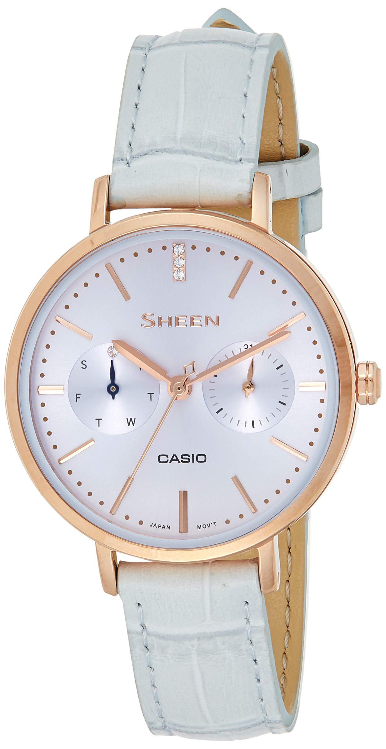 Casio SHEEN Analog Blue Dial Womens Watch - SHE-3054PGL-2AUDR(SX199) (B077H1SHZK) Amazon Price History, Amazon Price Tracker