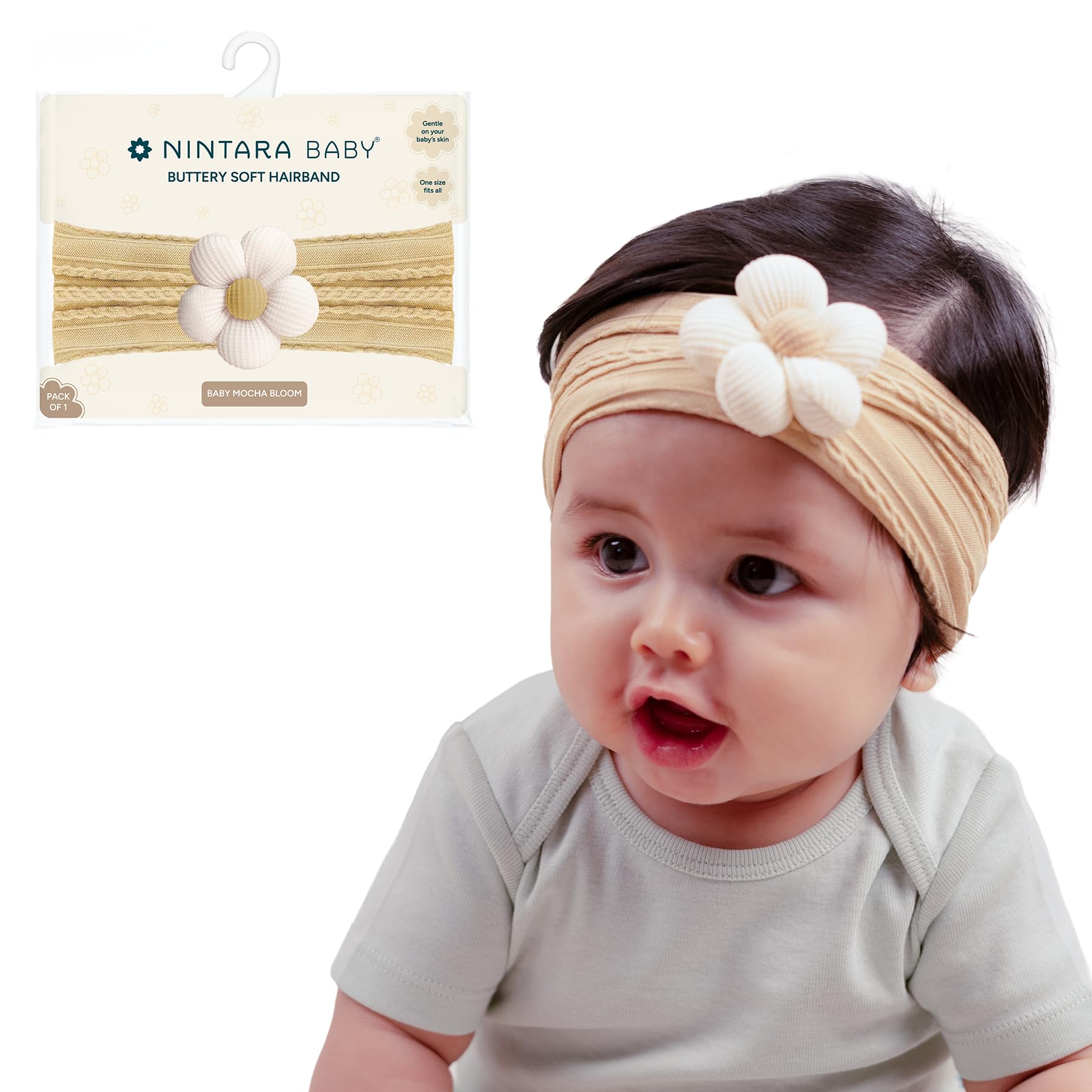 Nintara Baby Hairband – Buttery-Soft, Stretchable & Lightweight Headband Accessory for Newborns, Infants & Girls, Gentle on Delicate Skin, Ideal Gift for Baby Showers (5.5" x 3.1")-image-30