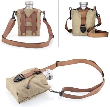 Keith Titanium Military Canteen Camping Kettle Outdoor Portable Water Bottle With Cup
