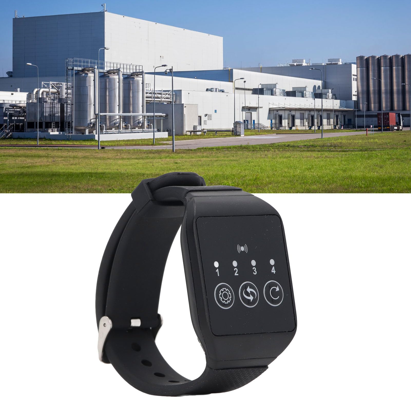 Drahtloses Rufsystem, IPX7 wasserdichte Uhr und Touchscreen-Klingelrufsystem 433,92 MHz Pager-System für Heimkrankenhausfabrik