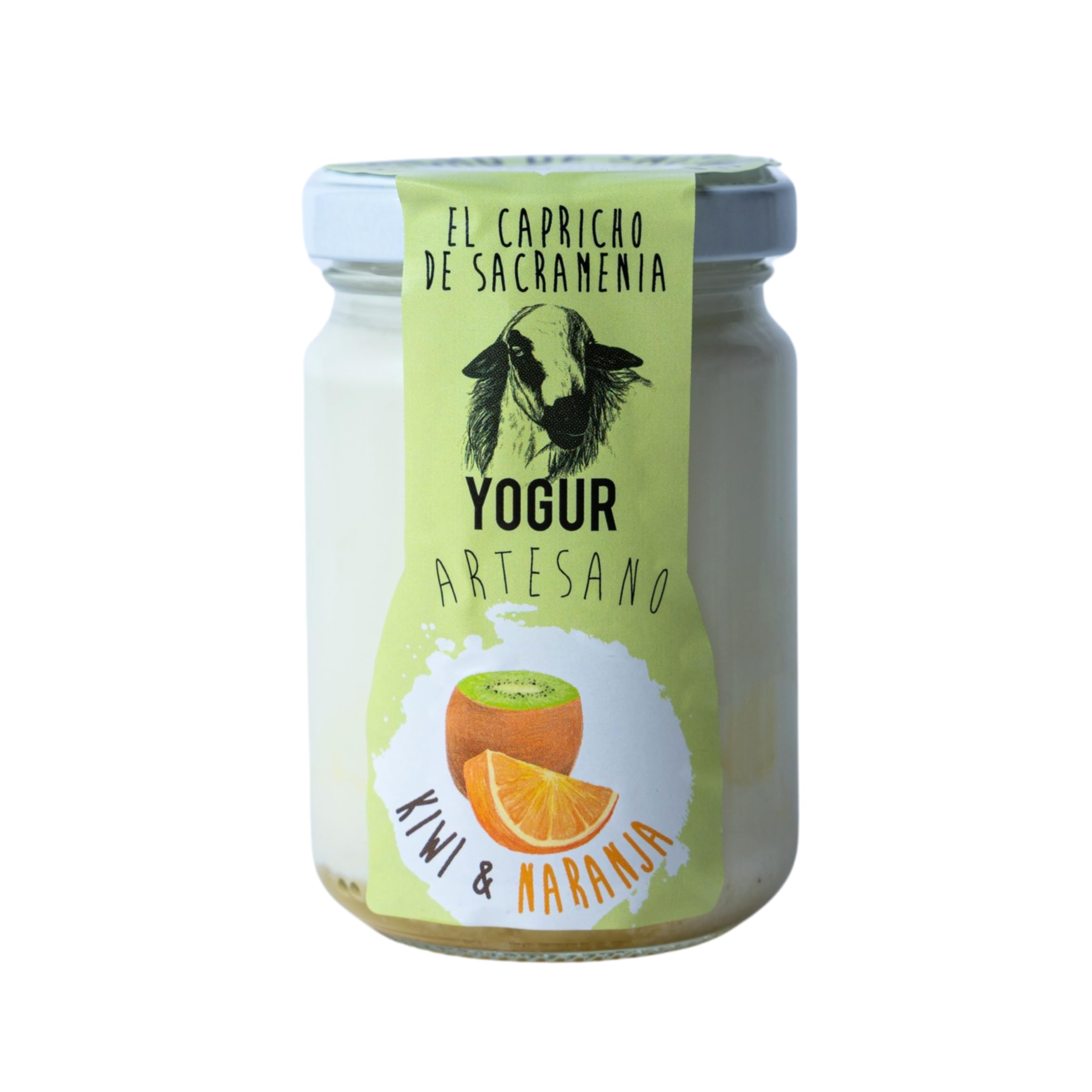 El Capricho de Sacramenia | Pack Kiwi naranja | 20 Yogures Artesanos Leche Oveja preparado natural Kiwi naranja | Cremoso, Natural y Saludable | Preparado Gourmet | Sin Gluten | Sabor Único y Original