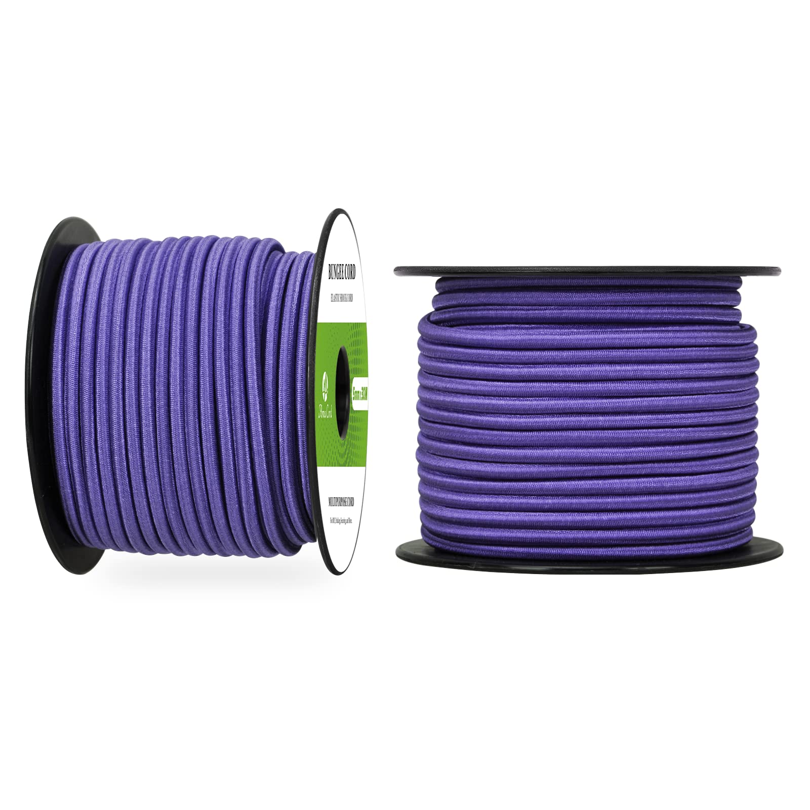 Abma Cord Gummiseil Expanderseil 5mm 30M Gummischnur UV Beständig Planenseil 100% Dehnung Spannseil für Plane, Anhängerplane, Sonnensegel, Zelte, Banner - Violett