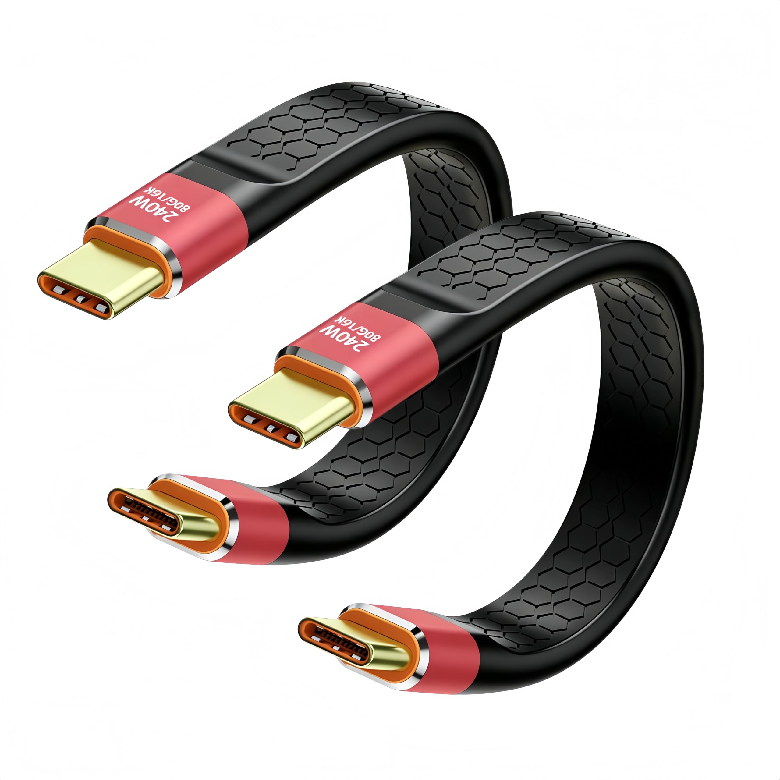 Cavo corto da USB-C a USB-C, 5 pollici, 80 Gbps, video 8K a 60 Hz, 240 W PD, sincronizzazione dati, compatibile con Thunderbolt 5/4/3, MacBook, SSD esterno