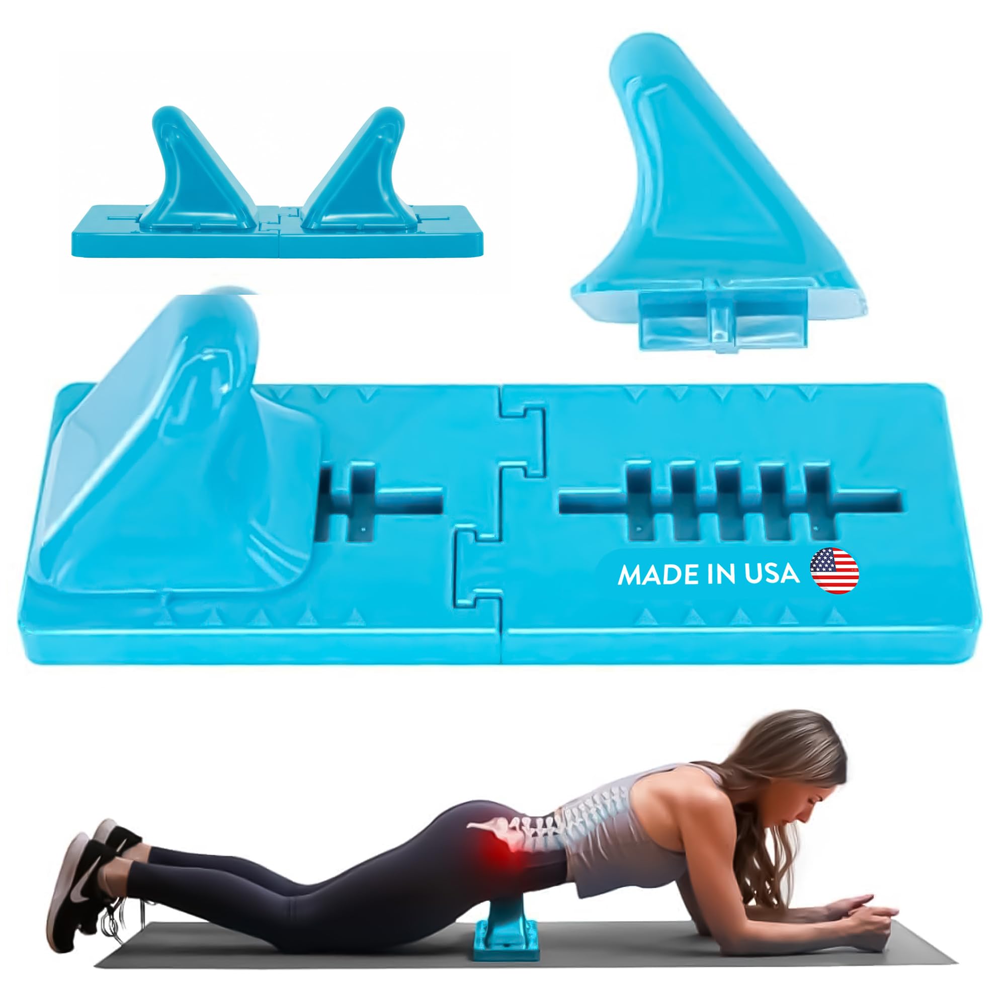 Thrival Wave - Fully Adjustable Psoas, Back and Hip Flexor Muscle Release Tool for Deep Tissue, Trigger Point Massage (Blue) – Made in USA