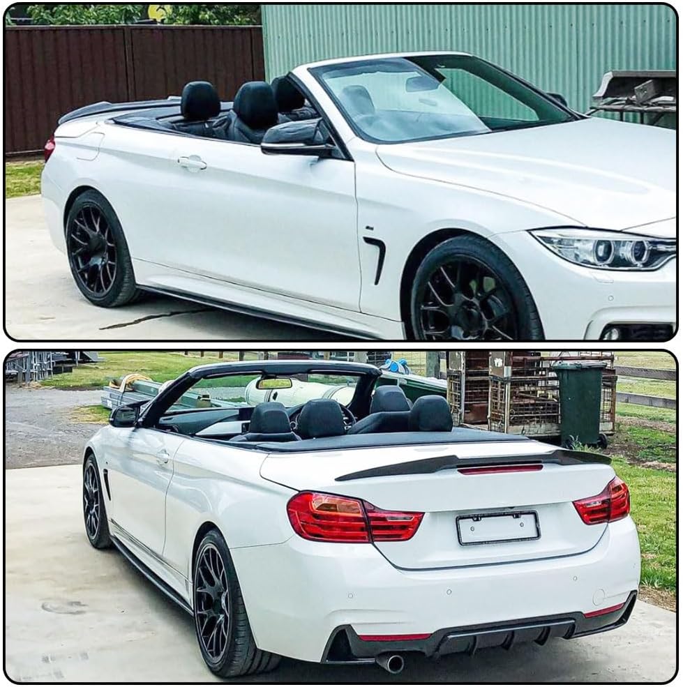 Carbon Look Fiber Trunk Spoiler for BMW 4 Series F33 428i 435i 440i F83 M4 Convertible 2014-2020 ABS Rear Boot Lid Highkick Wing Lip Factory Outlet