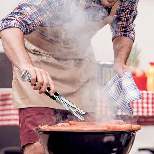 Miniatura 7 de XEVOM - Paquete de 4 pinzas de cocina de acero inoxidable de alta calidad, pinzas para servir para cocinar, pinzas de metal para alimentos con