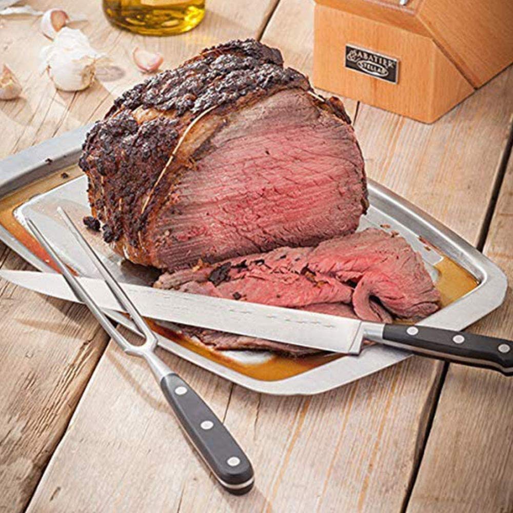 Tenedor de Barbacoa Profesional, Tenedor, Acero Inoxidable, diseñado para agarrar con firmeza Carne y Aves, Conveniente y Conveniente, 2 Piezas