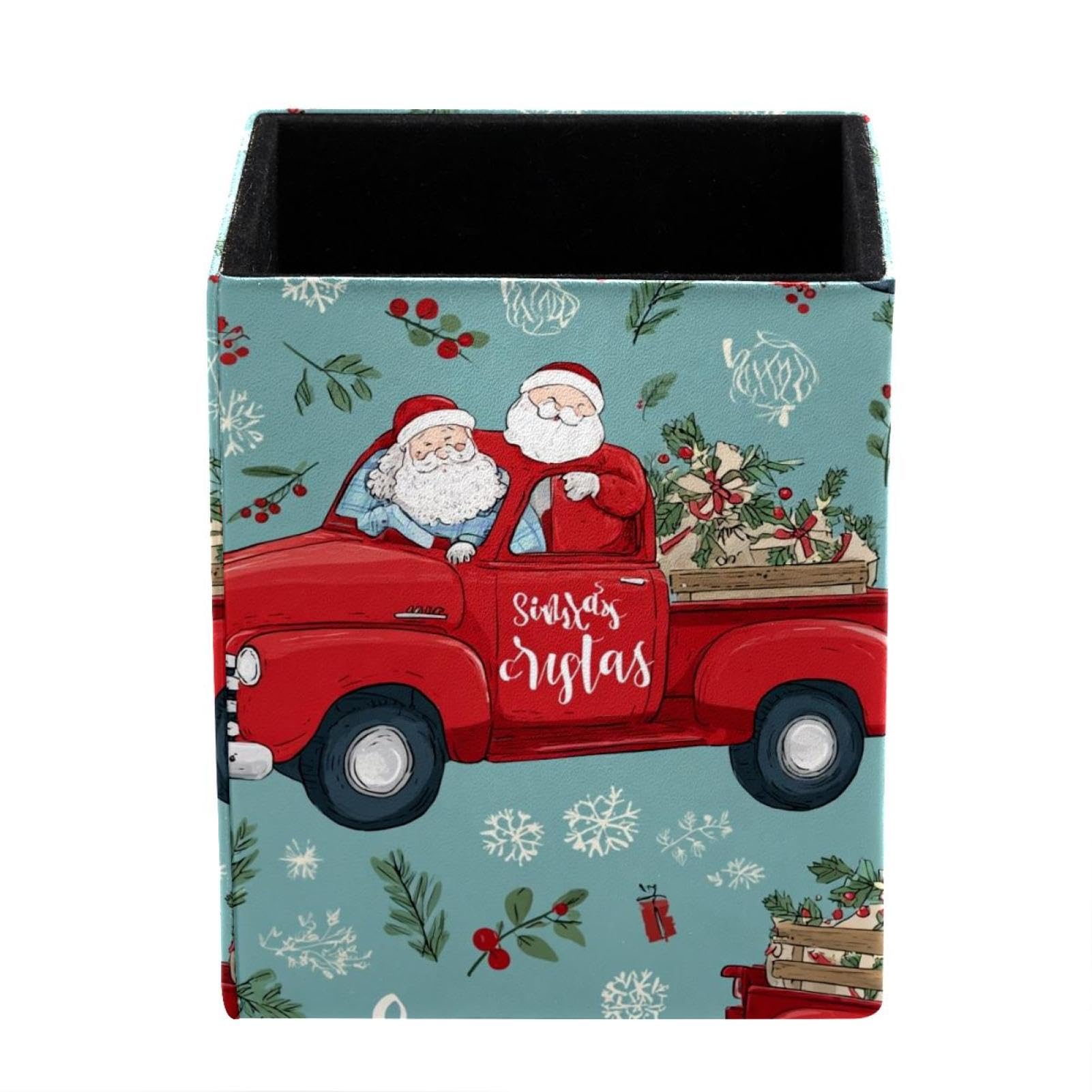 sanfly fish Santa Claus Truck Desktop Storage Box Pencil Holder, Stationeries and Desk Supplies Organizer for Home, Office & School