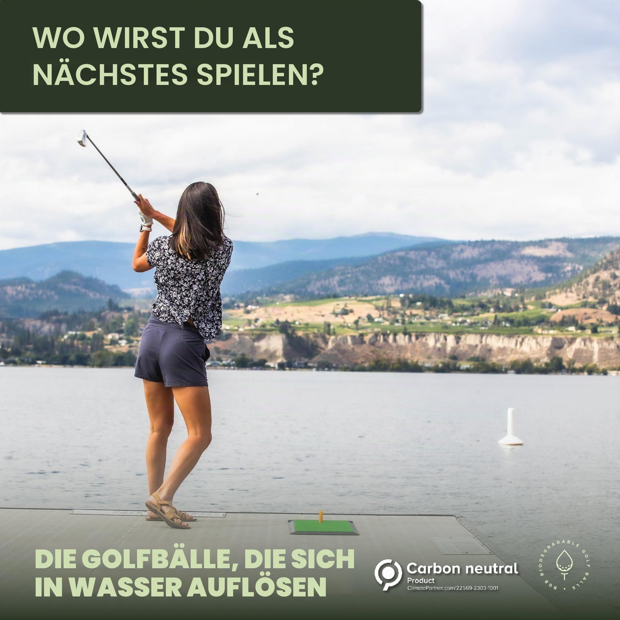 Biodegradable Golf Balls | Water Dissolvable Golf Balls, Eco Friendly Golf Gift | Water Soluble for Driving Ranges Near Water, Perfect for Outdoor Practice | Dissolves in 2-4 Weeks