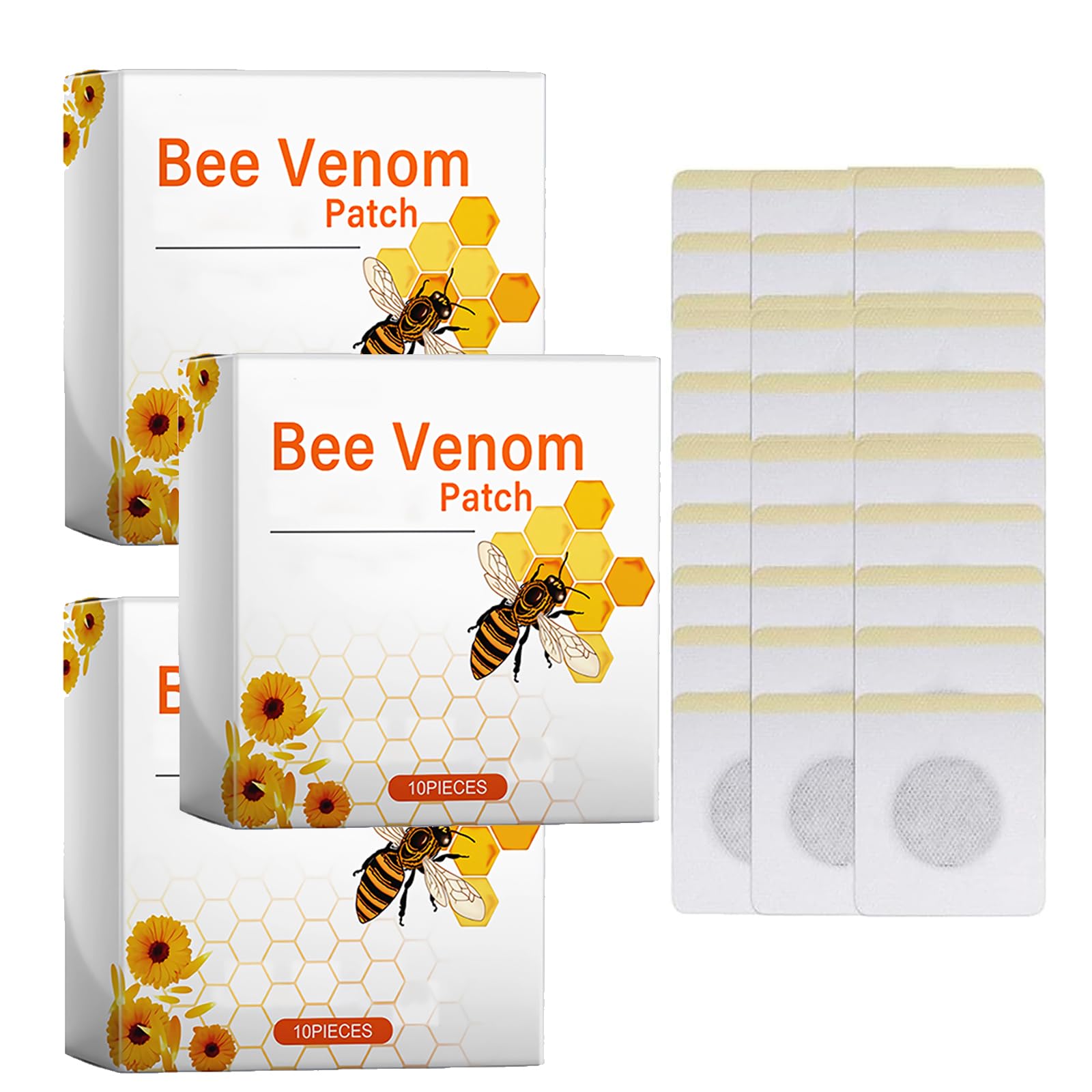 ChomiC 30pcs Bee Venom Patches, Lymphatic Drainage Patches for Women and Men