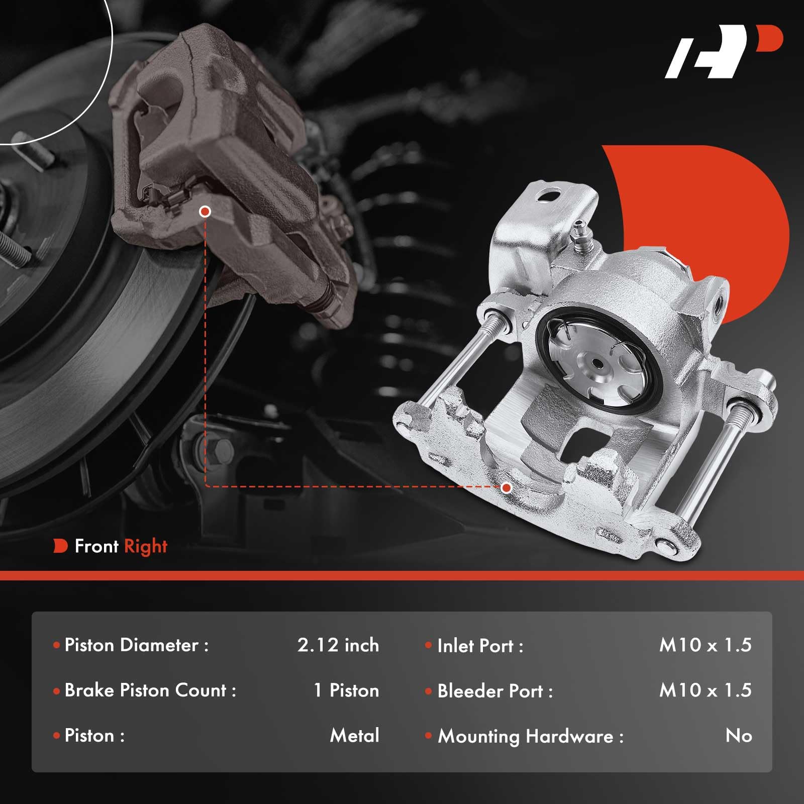 Rear Left Brake Caliper For Cadillac Eldorado, Buick Riviera, Olds Toronado (1979-1985) – Direct Fit, Includes Hardware
